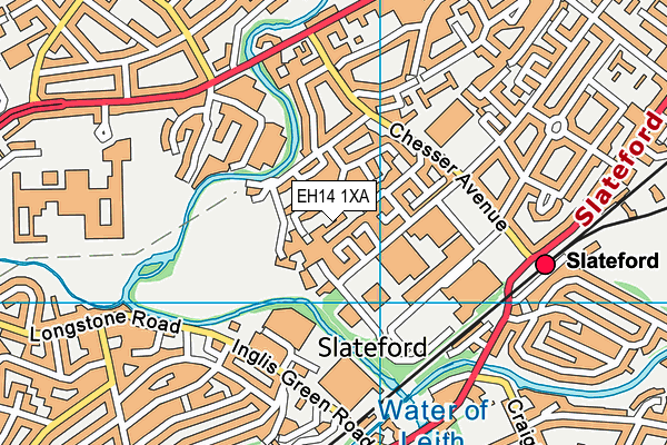 EH14 1XA map - OS VectorMap District (Ordnance Survey) EH14 1XA map - OS VectorMap District (Ordnance Survey)
