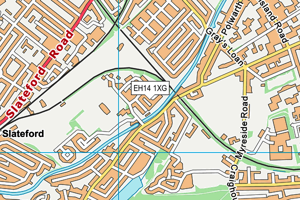 EH14 1XG map - OS VectorMap District (Ordnance Survey) EH14 1XG map - OS VectorMap District (Ordnance Survey)