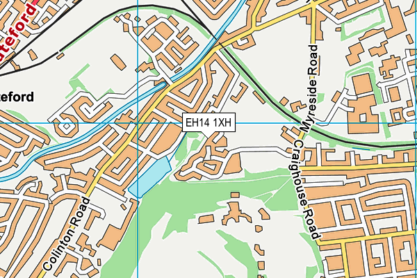 EH14 1XH map - OS VectorMap District (Ordnance Survey) EH14 1XH map - OS VectorMap District (Ordnance Survey)