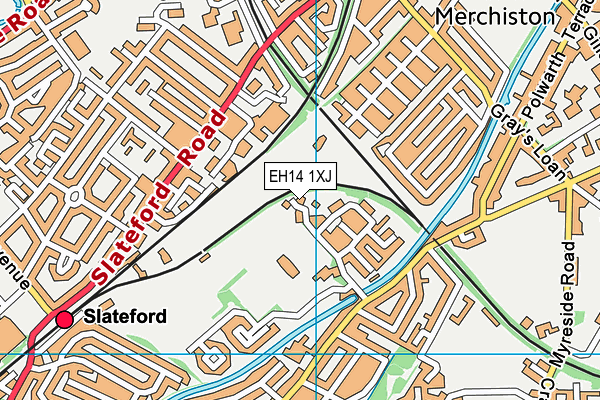 EH14 1XJ map - OS VectorMap District (Ordnance Survey) EH14 1XJ map - OS VectorMap District (Ordnance Survey)