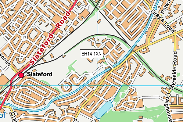 EH14 1XN map - OS VectorMap District (Ordnance Survey) EH14 1XN map - OS VectorMap District (Ordnance Survey)