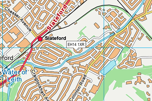 EH14 1XR map - OS VectorMap District (Ordnance Survey) EH14 1XR map - OS VectorMap District (Ordnance Survey)