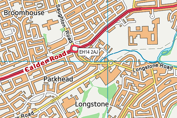 EH14 2AJ map - OS VectorMap District (Ordnance Survey)