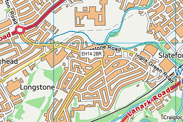 EH14 2BR map - OS VectorMap District (Ordnance Survey) EH14 2BR map - OS VectorMap District (Ordnance Survey)