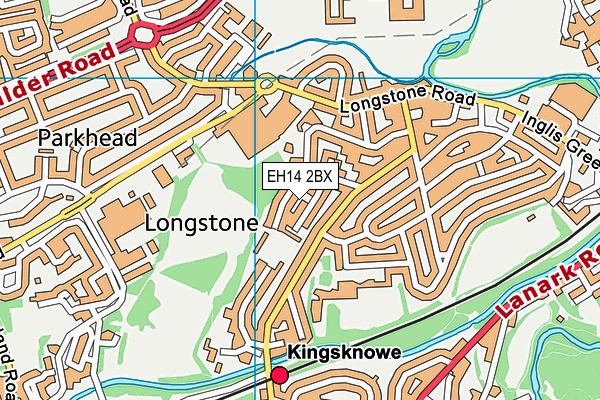 EH14 2BX map - OS VectorMap District (Ordnance Survey) EH14 2BX map - OS VectorMap District (Ordnance Survey)