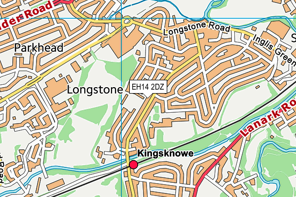 EH14 2DZ map - OS VectorMap District (Ordnance Survey) EH14 2DZ map - OS VectorMap District (Ordnance Survey)
