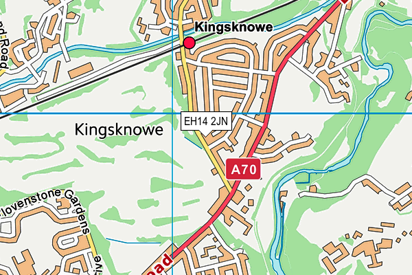 EH14 2JN map - OS VectorMap District (Ordnance Survey) EH14 2JN map - OS VectorMap District (Ordnance Survey)