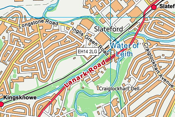 EH14 2LG map - OS VectorMap District (Ordnance Survey) EH14 2LG map - OS VectorMap District (Ordnance Survey)