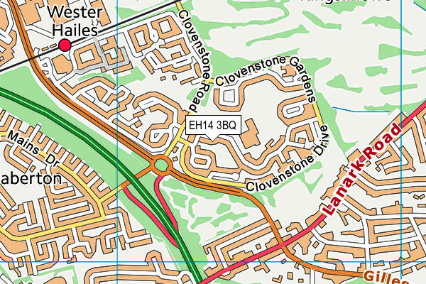 EH14 3BQ map - OS VectorMap District (Ordnance Survey) EH14 3BQ map - OS VectorMap District (Ordnance Survey)