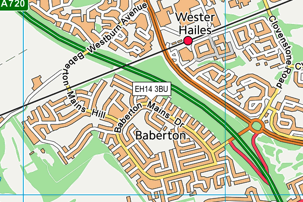 EH14 3BU map - OS VectorMap District (Ordnance Survey) EH14 3BU map - OS VectorMap District (Ordnance Survey)