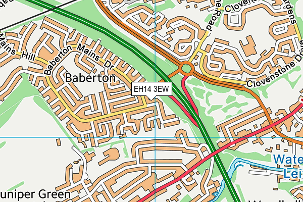 EH14 3EW map - OS VectorMap District (Ordnance Survey) EH14 3EW map - OS VectorMap District (Ordnance Survey)
