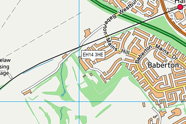 EH14 3HE map - OS VectorMap District (Ordnance Survey) EH14 3HE map - OS VectorMap District (Ordnance Survey)