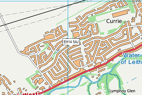 EH14 5AJ map - OS VectorMap District (Ordnance Survey) EH14 5AJ map - OS VectorMap District (Ordnance Survey)