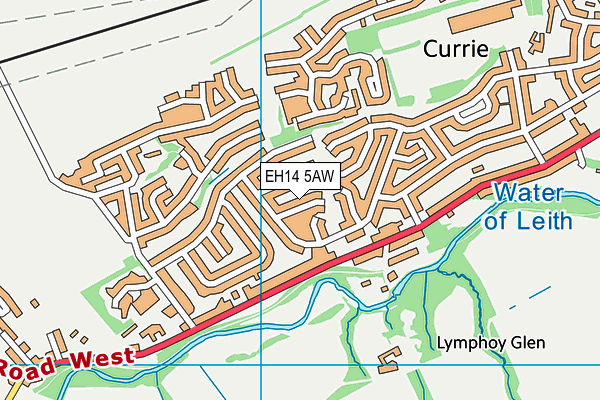 EH14 5AW map - OS VectorMap District (Ordnance Survey) EH14 5AW map - OS VectorMap District (Ordnance Survey)