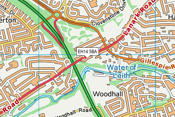 EH14 5BA map - OS VectorMap District (Ordnance Survey) EH14 5BA map - OS VectorMap District (Ordnance Survey)