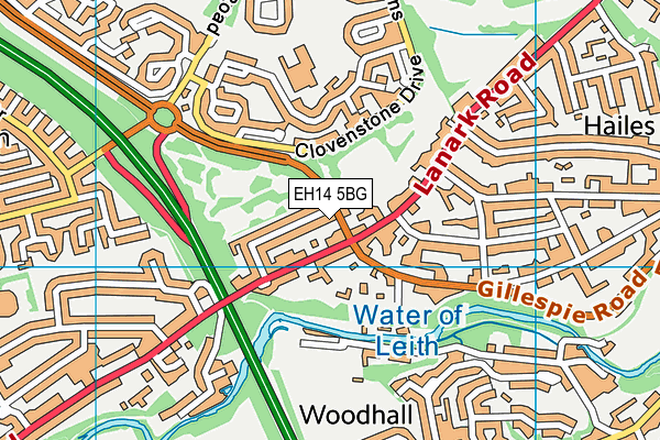 EH14 5BG map - OS VectorMap District (Ordnance Survey) EH14 5BG map - OS VectorMap District (Ordnance Survey)