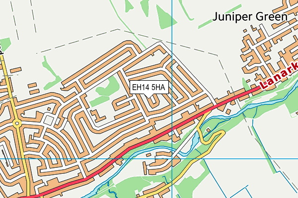EH14 5HA map - OS VectorMap District (Ordnance Survey)