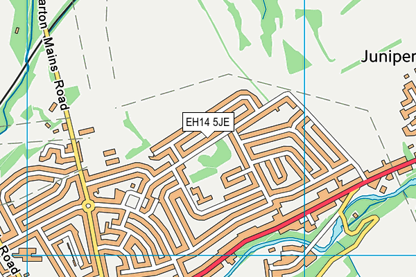 EH14 5JE map - OS VectorMap District (Ordnance Survey)