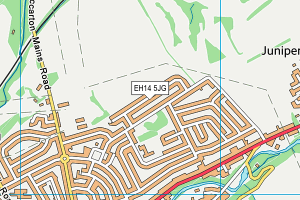 EH14 5JG map - OS VectorMap District (Ordnance Survey) EH14 5JG map - OS VectorMap District (Ordnance Survey)