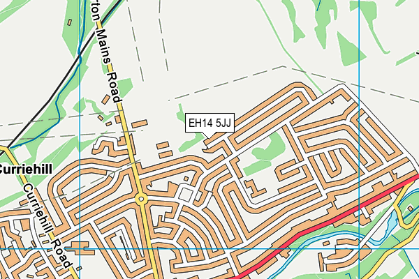 EH14 5JJ map - OS VectorMap District (Ordnance Survey) EH14 5JJ map - OS VectorMap District (Ordnance Survey)