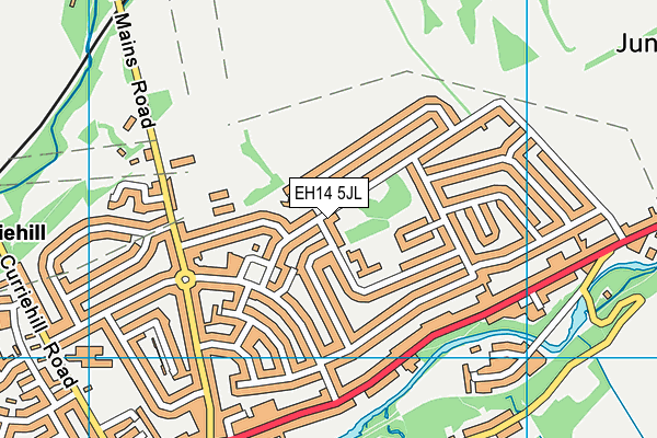 EH14 5JL map - OS VectorMap District (Ordnance Survey)