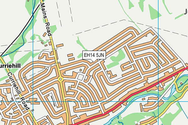 EH14 5JN map - OS VectorMap District (Ordnance Survey) EH14 5JN map - OS VectorMap District (Ordnance Survey)