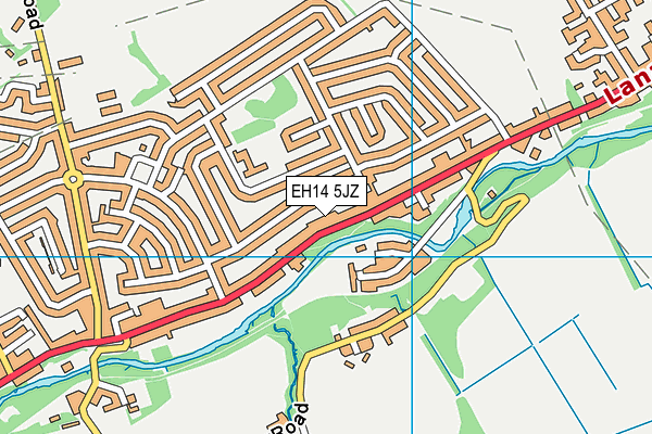 EH14 5JZ map - OS VectorMap District (Ordnance Survey) EH14 5JZ map - OS VectorMap District (Ordnance Survey)