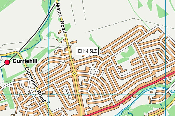 EH14 5LZ map - OS VectorMap District (Ordnance Survey)