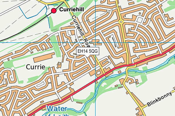EH14 5QG map - OS VectorMap District (Ordnance Survey) EH14 5QG map - OS VectorMap District (Ordnance Survey)