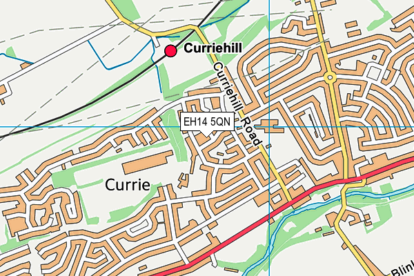 EH14 5QN map - OS VectorMap District (Ordnance Survey)