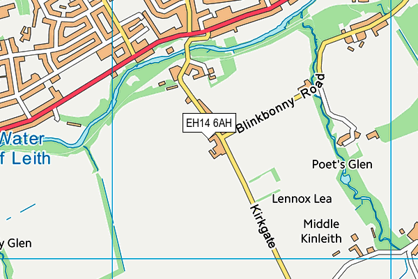 EH14 6AH map - OS VectorMap District (Ordnance Survey) EH14 6AH map - OS VectorMap District (Ordnance Survey)