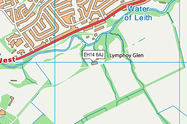 EH14 6AJ map - OS VectorMap District (Ordnance Survey) EH14 6AJ map - OS VectorMap District (Ordnance Survey)