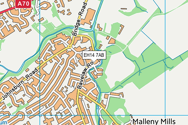 EH14 7AB map - OS VectorMap District (Ordnance Survey) EH14 7AB map - OS VectorMap District (Ordnance Survey)