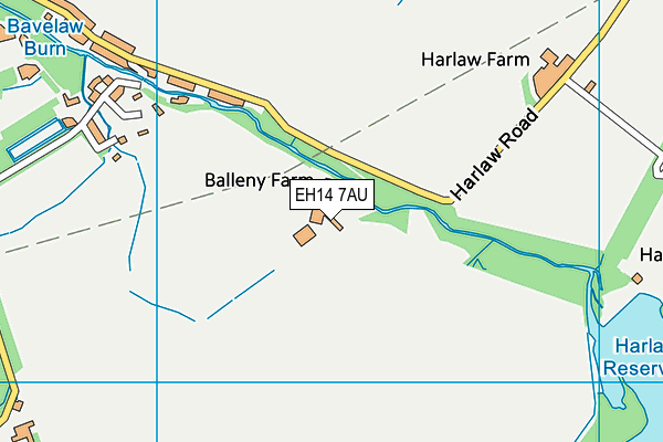 EH14 7AU map - OS VectorMap District (Ordnance Survey) EH14 7AU map - OS VectorMap District (Ordnance Survey)