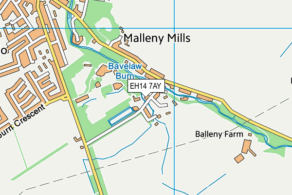 EH14 7AY map - OS VectorMap District (Ordnance Survey) EH14 7AY map - OS VectorMap District (Ordnance Survey)