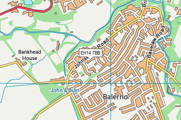 EH14 7BB map - OS VectorMap District (Ordnance Survey) EH14 7BB map - OS VectorMap District (Ordnance Survey)