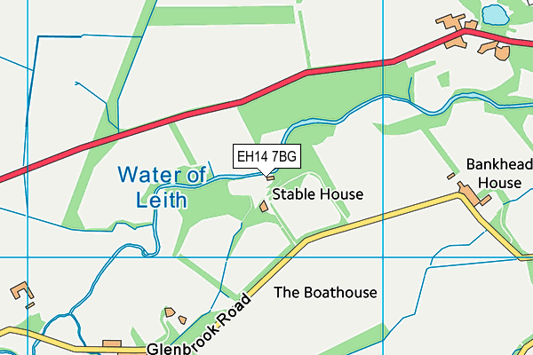 EH14 7BG map - OS VectorMap District (Ordnance Survey) EH14 7BG map - OS VectorMap District (Ordnance Survey)