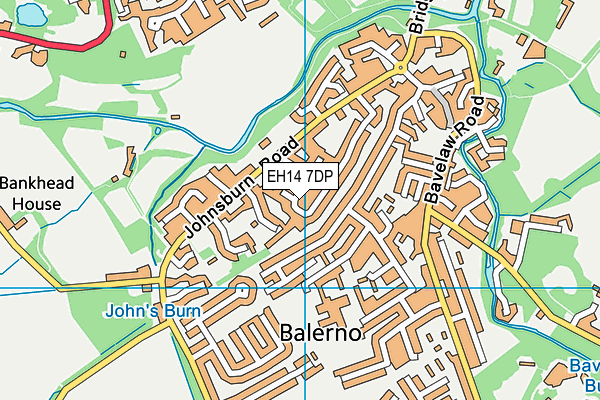 EH14 7DP map - OS VectorMap District (Ordnance Survey) EH14 7DP map - OS VectorMap District (Ordnance Survey)