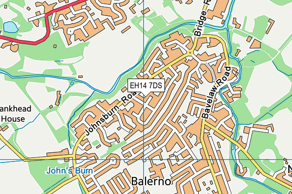 EH14 7DS map - OS VectorMap District (Ordnance Survey) EH14 7DS map - OS VectorMap District (Ordnance Survey)