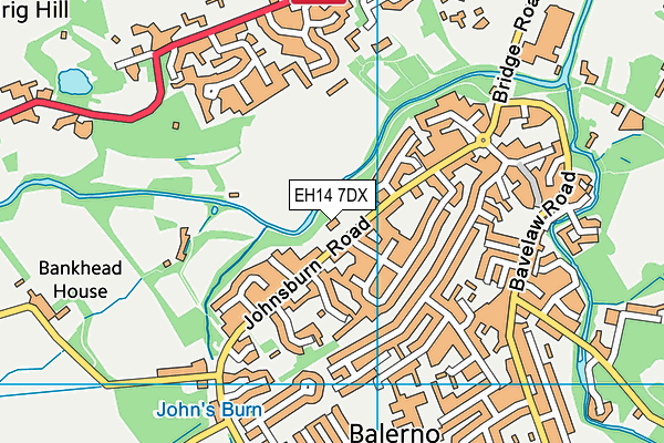 EH14 7DX map - OS VectorMap District (Ordnance Survey) EH14 7DX map - OS VectorMap District (Ordnance Survey)