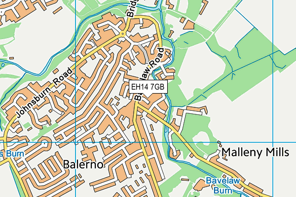 EH14 7GB map - OS VectorMap District (Ordnance Survey) EH14 7GB map - OS VectorMap District (Ordnance Survey)