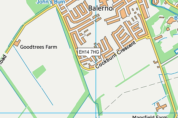 EH14 7HG map - OS VectorMap District (Ordnance Survey) EH14 7HG map - OS VectorMap District (Ordnance Survey)
