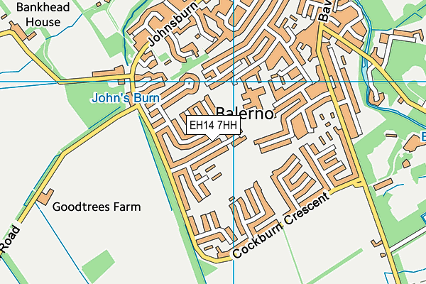 EH14 7HH map - OS VectorMap District (Ordnance Survey) EH14 7HH map - OS VectorMap District (Ordnance Survey)