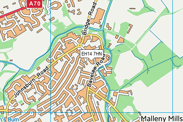 EH14 7HN map - OS VectorMap District (Ordnance Survey) EH14 7HN map - OS VectorMap District (Ordnance Survey)