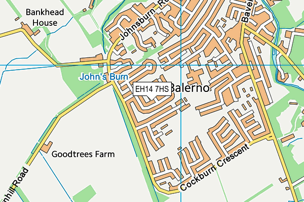 EH14 7HS map - OS VectorMap District (Ordnance Survey)
