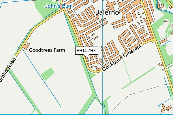 EH14 7HX map - OS VectorMap District (Ordnance Survey) EH14 7HX map - OS VectorMap District (Ordnance Survey)