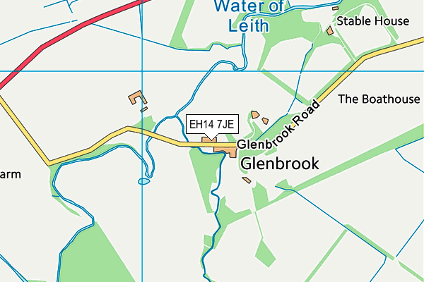 EH14 7JE map - OS VectorMap District (Ordnance Survey) EH14 7JE map - OS VectorMap District (Ordnance Survey)