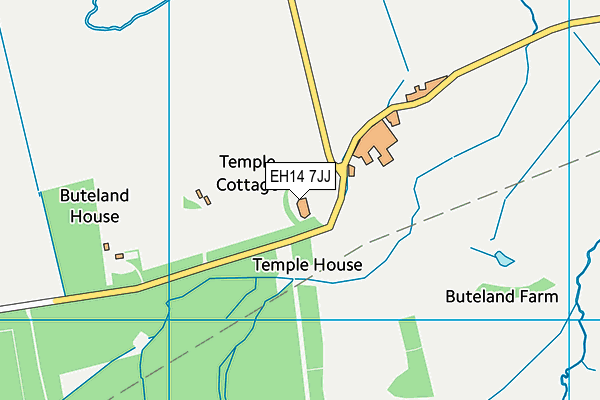 EH14 7JJ map - OS VectorMap District (Ordnance Survey) EH14 7JJ map - OS VectorMap District (Ordnance Survey)