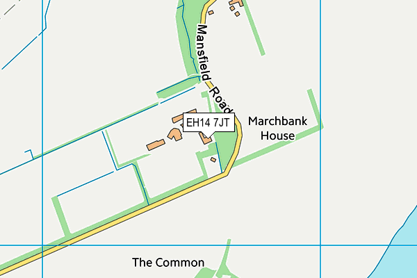 EH14 7JT map - OS VectorMap District (Ordnance Survey)