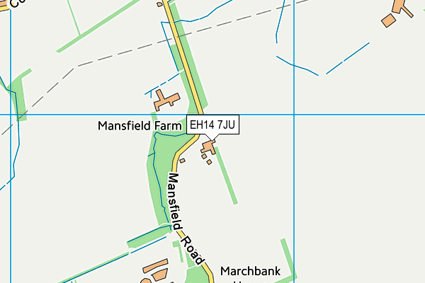 EH14 7JU map - OS VectorMap District (Ordnance Survey) EH14 7JU map - OS VectorMap District (Ordnance Survey)